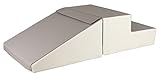 Velinda MiniRutsche-Set Großbausteine Schaumstoffbausteine Softsteine Krabbellandschaft (Farbe: weiß,grau)