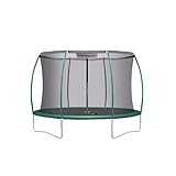 Ultrasport Garten Trampolin XL, 244cm Durchmesser, belastbar bis 100 kg, großes Outdoor Trampolin mit viel Platz und vielen Sicherheitsmerkmalen, Trampolin Komplettset, grün