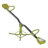 HOMCOM Kinder Gartenwippe, 360° drehbare Wippe, Karussellwippe, Metall, Grün, 180 x 67 x 53 cm