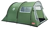 Coleman Zelt Coastline 4 Deluxe, 4 Mann Zelt, 4 Personen Tunnelzelt, Campingzelt, Familienzelt mit Vorzelt, wasserdicht WS 3.000mm