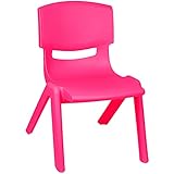 alles-meine.de GmbH Kinderstuhl / Stuhl _ Farbe wählbar _ pink / kräftiges rosa - Plastik - bis 100 kg belastbar / kippsicher - für INNEN & AUßEN - 0 - 99 Jahre - stapelbar - Gar..