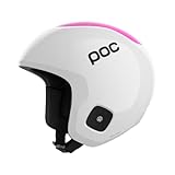 POC Skull Dura Jr Skihelm für Kinder - Optimaler Schutz auf und abseits der Piste, Hydrogen White/Flourescent Pink, M-L (55-58cm)