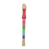 Ultnice Sopran-Blockflöte aus Holz mit 8 Löchern Sopranflöte für Kinder (farbenfroh)