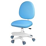 Kinder Schreibtischstuhl, ergonomischer Jugenddrehstuhl, Kinder Drehstuhl mit 6 Gewichtsrollen, verstellbar und 360° Drehfußpedal, Mode Klassiker Stuhl, bis 120 kg