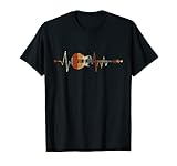 Geschenk für Gitarrenspieler Herzschlag Gitarre T-Shirt