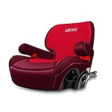 LETTAS Kindersitzerhöhung/Kinderautositze mit ISOFIX und Getränkehalter Gruppe 3 (22-36 kg/6-12 Jahre) ECE R44/04 (Rot)