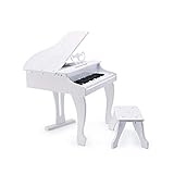 Hape E0338 Luxusflügel | Piano mit 30 Tasten, inklusive Stuhl, elektronisches Musik-Keyboard für Kinder ab 3 Jahren, Weiß