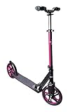 muuwmi Aluminium Scooter Pro – Tretroller, 215 mm, ABEC 7, für Kinder und Erwachsene, GS-geprüft, höhenverstellbar, pink