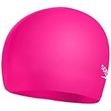 Speedo Kinder Plain Moulded Silicone Junior Badekappe, Rosa, Einheitsgröße