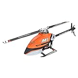 OMPHOBBY M1 Hubschrauber Ferngesteuert, Dual Brushless Motors Mini RC Flugzeug, für Erwachsene 3D-Fernbedienungs Hubschrauber mit Direktantrieb Helikopter-BNF Futaba S-FHSS Orange