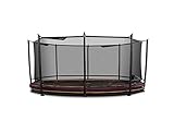 North Trampoline - Outdoor Boden Trampolin - North Legend Low - 460cm - Rechteckig - Maroon - Gartentrampoline XXL