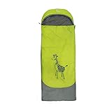 outdoorer Kinderschlafsack Dream Express Grün - Kinderschlafsack aus Baumwolle mit Funktion als Deckenschlafsack