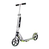 HUDORA 6956016014695 14695 BigWheel 205-Das Original mit RX Pro Technologie-Tret-Roller klappbar-City-Scooter, Grau/Grün