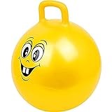Legler small Foot Hüpfball Q für Kinder, mit praktischem Haltegriff, max. Belastbarkeit 150 kg, ab 2 Jahren, 6794, Gelb