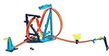 Hot Wheels HBY98 - Track Builder Unlimited Endlos-Looping Set mit verschiedenen Aufbaumöglichkeiten und Sprung, Spielzeug Autorennbahn für Kinder von 6 bis 12 Jahren