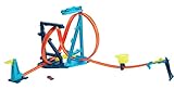 Hot Wheels HBY98 - Track Builder Unlimited Endlos-Looping Set mit verschiedenen Aufbaumöglichkeiten und Sprung, Spielzeug Autorennbahn für Kinder von 6 bis 12 Jahren