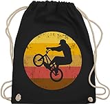 Shirtracer Fahrrad Bekleidung Radsport - Vintage BMX - Unisize - Schwarz - Fahrrad - WM110 - Turnbeutel und Stoffbeutel aus Baumwolle