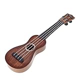 Wakauto Ukulele Kinder Anfänger Kinder Mädchen 14 Zoll Akustische Spielzeuggitarre für Kinder Holzfarbe Ukulele für Anfänger