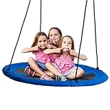 HAAGO Große Nestschaukel Kinderschaukel für Jungen & Mädchen (110cm) - Stabil & Einfach Aufzubauen - Indoor Outdoor Garten Spielplatz - Max Gewicht 150kg