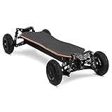 TGHY Elektrisches Offroad-Skateboard mit Fernbedienung Einzelradaufhängung 45km/h Dualer 1100W Nabenmotor 30km Reichweite 8' All-Terrain-Reifen LED-Licht Elektrisches Mountain-Longboard