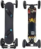 TONATO Electric Mountain Skateboard 40 km/h Höchstgeschwindigkeit 25 km Range Dual 1650W Motor 10 Schichten Maple-Deck mit Fußgurt Offroad Elektrisch-Skateboard.
