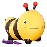 B. toys Hüpftier Biene mit Handpumpe – 49cm Aufblasbarer Gelber Hüpfball in Tierform für Kinder ab 18 Monaten (3 Teile)