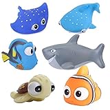 Toytops Baby Badespielzeug, Finden Dory Nemo Spritzen Spielzeug Bath Squirters Badespielzeug für Baby- und Kleinkindspielzeug Duschen und Schwimmen (6 Stück)