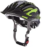 ALPINA Unisex - Kinder, FB JR. 2.0 Fahrradhelm, black-steelgrey-neon, 50-55 cm