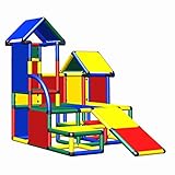 move and stic Indoor & Outdoor Klettergrüst Luise für Kleinkinder ab 12 Monate als Möbel und Motorikschule im Kinderzimmer einsetzbar (4 farbig /blau, grün, gelb, rot)
