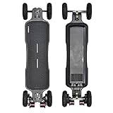 SSCYHT Elektrisches All-Terrain-Skateboard mit OLED-Fernbedienung Kohlefaser-Deck 45km/h 40km Reichweite dualer 1800W-Motor Elektrisches Offroad-Jugend-Longboard Maximale Belastung 120kg