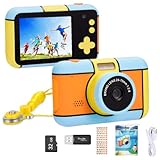 Digital Kinderkamera 24MP Selfie Kinder Kamera Fotoapparat für Kinder Jungen mädchen Digitalkamera 1080P HD Videokamera Digital Kids Camera mit 32GB Karte, 2.4” LCD, wiederaufladbarer Akku-Multicolor