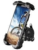 Lamicall Handyhalterung Fahrrad, Handyhalter Motorrad - Universal 360° Fahrrad Halter für iPhone 14 Pro Max Plus, SE, 13 12 Pro Max Mini, 11 Pro Max, Xs, XR, X, 8, 7, 6S, Samsung S10 S9, Smartphone