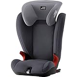 BRITAX RÖMER Kindersitz KIDFIX SL BLACK SERIES, Sitzerhöhung mit Rückenlehne und ISOFIX für Kinder von 15 - 36 kg (Gruppe 2/3), 3,5 bis 12 Jahre, Storm Grey