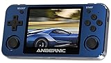 Anbernic RG351MP Handheld Spielkonsole , Retro Spielkonsole 3.5 Zoll IPS Bildschirm Built-In 64G TF Card 2500 Games Support PSP / PS1 / N64 / NDS (Blue)