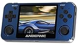 Anbernic RG351MP Handheld Spielkonsole , Retro Spielkonsole 3.5 Zoll IPS Bildschirm Built-In 64G TF Card 2500 Games Support PSP / PS1 / N64 / NDS (Blue)