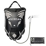 Wolf-Head Camping Dusch Outdoor, 6,6 Gallonen/25L Camping Duschtasche, großer Wasserdurchfluss, Handbrause, Solardusche , Outdoor Duschtasche, tragbare Dusche für Camping Stranden Rucksackreisen