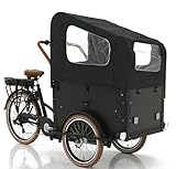 Elektro Transportfahrrad/Bakfiets Vogue Troy 7 Gang DR Schwarz-Braun