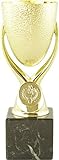 Mini Pokal Award Texas inkl. hochwertigen Alu-Gravurschild mit Wunschtext (Gold, 18 cm)