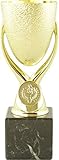 Mini Pokal Award Texas inkl. hochwertigen Alu-Gravurschild mit Wunschtext (Gold, 18 cm)
