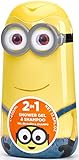 Die Minions 2in1 Duschgel & Shampoo − 3D Minion Figur, Geschenk für Kinder (400ml)