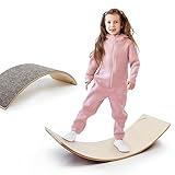 MAMOI® Balance Board 85x30cm | Balance Board Kinder | Boards für Kinder | Wippe für Kinder | Wippe Holz | Balance Board Holz | Kinder Balance Board aus Sperrholz | CE | 100% ECO | Made in EU