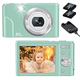 Digitalkamera mit Autofokus 1080P FHD für Kinder - 48MP Vlogging Kamera Kompaktkamera 2,4 Zoll, Full HD 1080P Wiederaufladbare elektronische Vintage-Kamera für Studenten, Teenager, Kinder