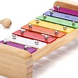 SCHMETTERLINE Harmonisches Xylophon für Kinder aus Holz mit Notenheft – Glockenspiel und Liederbuch mit 15 deutschen Kinderliedern zum Noten lernen – Musikinstrument für Mädchen und Jungen ab 3 Jahren