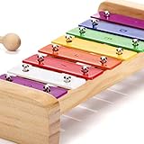 SCHMETTERLINE Harmonisches Xylophon für Kinder aus Holz mit Notenheft – Glockenspiel und Liederbuch mit 15 deutschen Kinderliedern zum Noten lernen – Musikinstrument für Mädchen und Jungen ab 3 Jahren