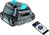 Automatischer Poolroboter Zodiac CNX 40 iQ, bis zu 12x6 m, reinigt Boden, Wände und Wasserlinie. App-Steuerung, Fernbedienung und Liftsystem. Inkl. 18 m Kabel und Transportwagen