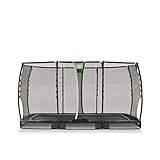 EXIT | Allure Premium Boden-Trampolin - 244x427cm - Gartentrampolin - Outdoor - Inkl. Sicherheitsnetz - Schwarz