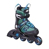 K2 Skate Velocity JR B Jungen Inline Skates — Black - Blue - Green — 30G0826, M (EU: 32-37 / UK: 13-4 / US: 1-5)