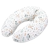 Stillkissen XXL Seitenschläferkissen Baumwolle - Pregnancy Pillow Schwangerschaftskissen Lagerungskissen Erwachsene 165x70 cm Eulen