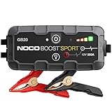 NOCO Boost Sport GB20 500A 12V UltraSafe Starthilfe Powerbank, Auto Batterie Booster, Tragbare USB Ladegerät, Starthilfekabel und Überbrückungskabel für bis zu 4,0L Benzinmotoren