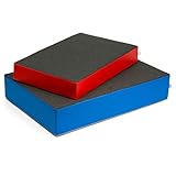 Sport-Thieme Hüpfkissen | Hüpfmatratze für Kinder | Rutschfestes Indoor-Trampolin mit Spezial-Federung | In Zwei Größen: 107x70x17 ODER 130x90x25 cm | 8,5-15 kg | Blau o. Rot